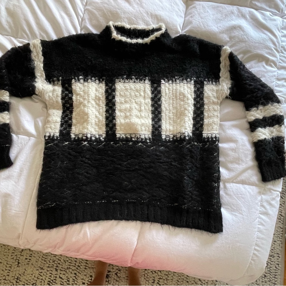 Kordal Studio fuzzy black alpaca sweater